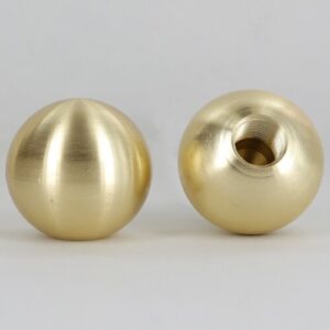 4in. Long Brushed Brass Finish Brass Pipe 1/2in Diameter Round Hollow Pipe  with 1/8ips. Female Thread on both ends.